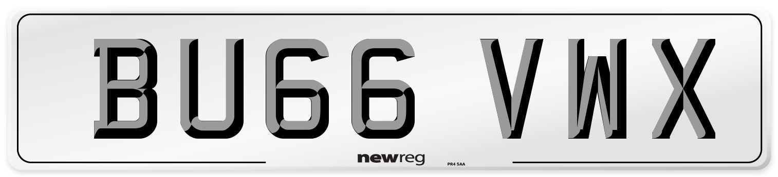 BU66 VWX Number Plate from New Reg